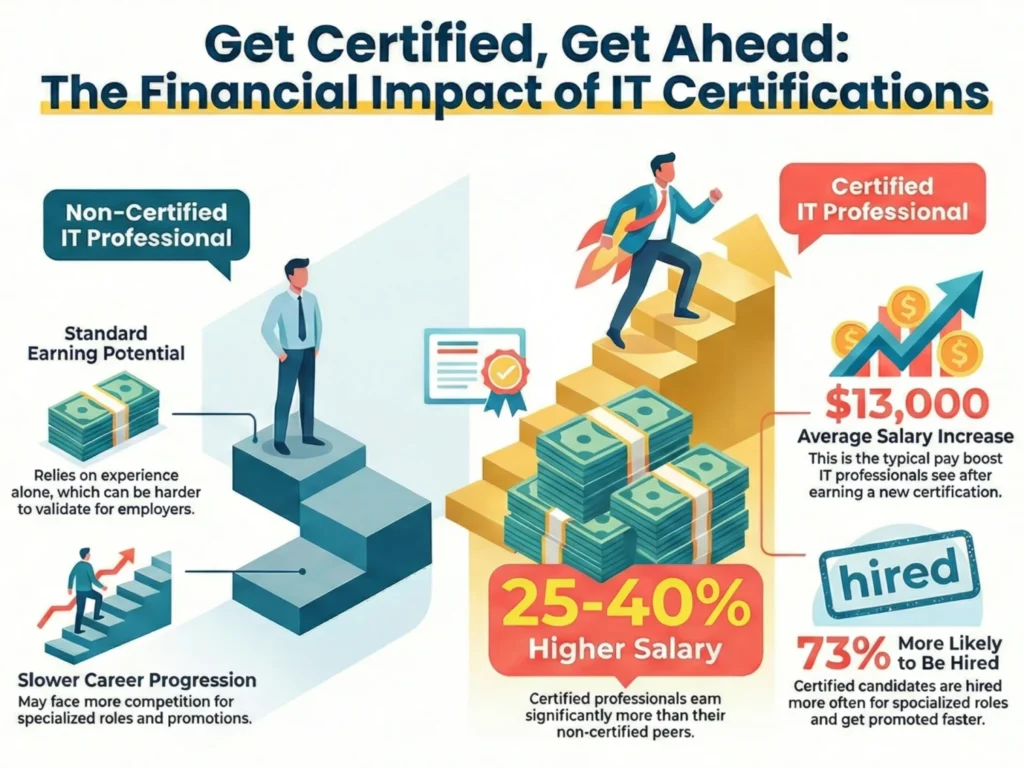 Top 10 IT certifications for 2026 salary comparison chart